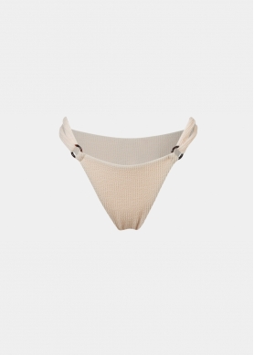 Capri Bikini Bottom - Cream Crinkle