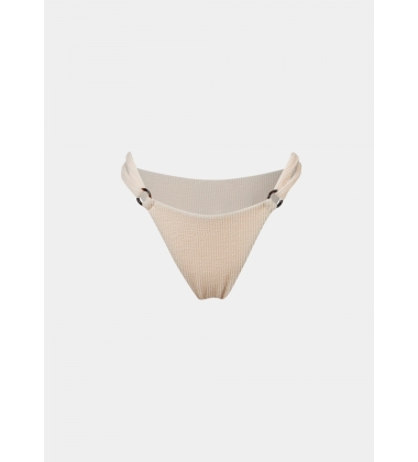 Capri Bikini Bottom - Cream Crinkle