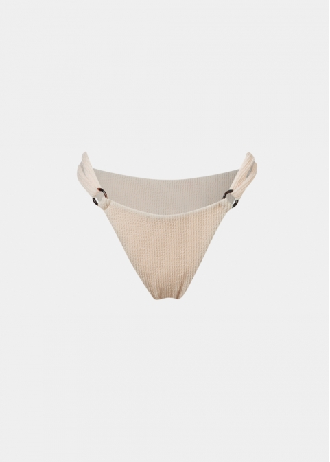 Capri Bikini Bottom - Cream Crinkle