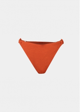 Capri Bikini Bottom - Dusty Red Crinkle