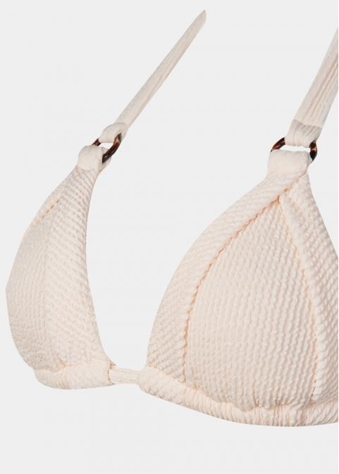 Capri Bikini Top - Cream Crinkle