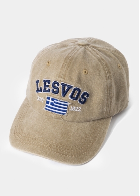 Lesvos Washed Beige w/ Greek Flag 2