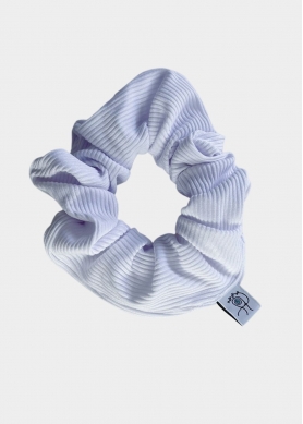 Rib Scrunchie White