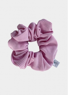 Rib Scrunchie Pastel Pink