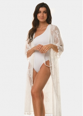White laced caftan