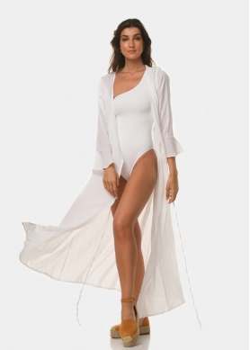 White cotton caftan