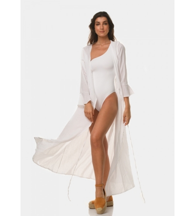 White cotton caftan