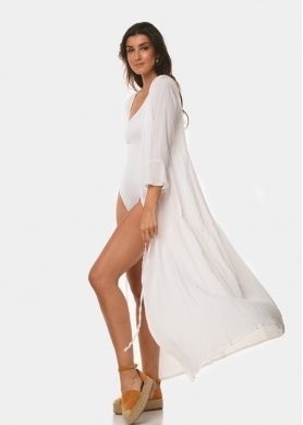 White cotton caftan