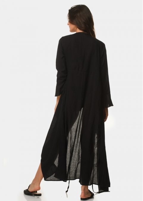 Black cotton caftan