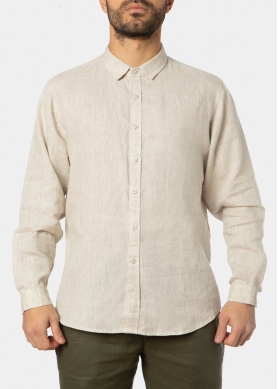 100% Linen Natural Beige Shirt 