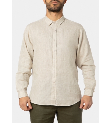 100% Linen Natural Beige Shirt 