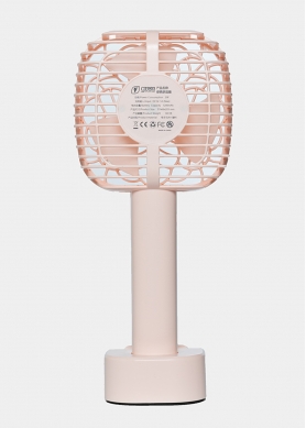 Hand mini fan in pastel pink