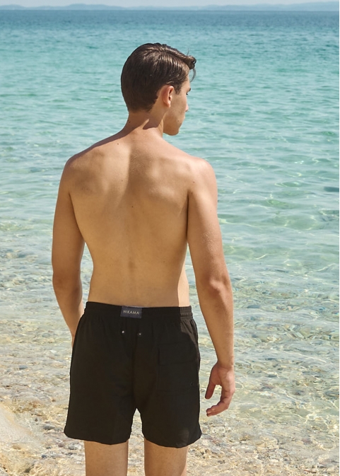 Black Classic Men Swimwear