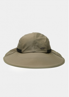 Khaki active hat with neck protector 