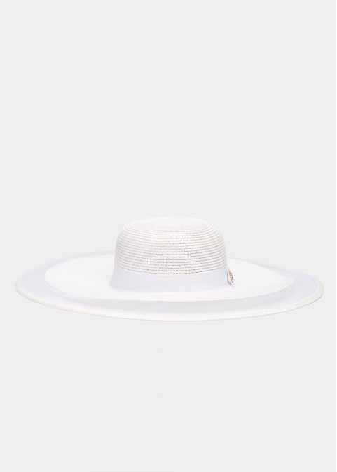Total White Straw Hat 