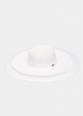 Total White Straw Hat 