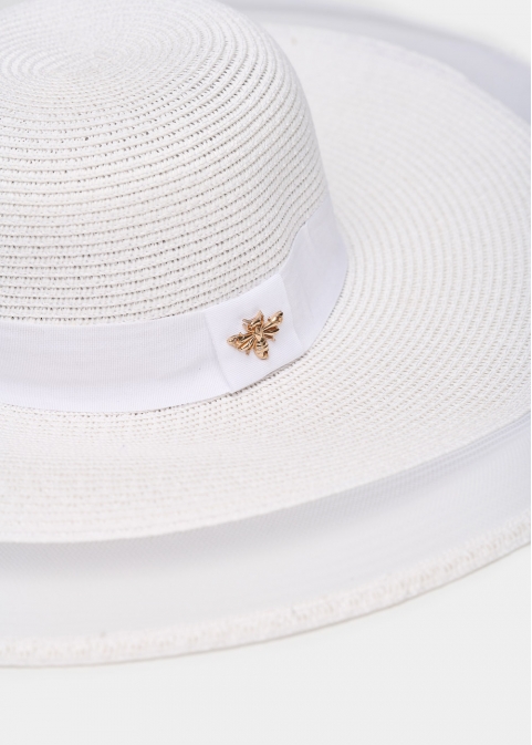 Total White Straw Hat 