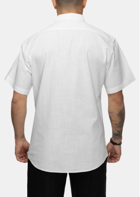 100% Cotton White Shirt w/ Short Sleeves