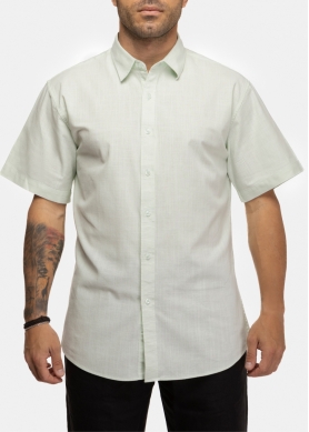 100% Cotton Light Green Shirt w/ Short Sleeves