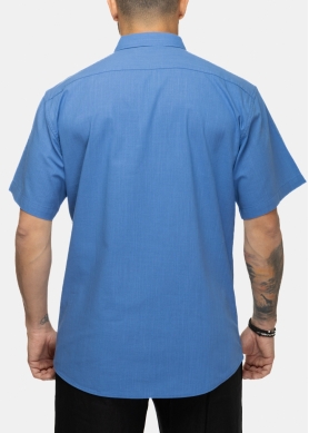 100% Cotton Blue Shirt w/ Short Sleeves