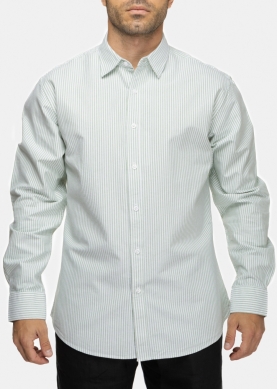 100% Cotton Lime Striped Shirt