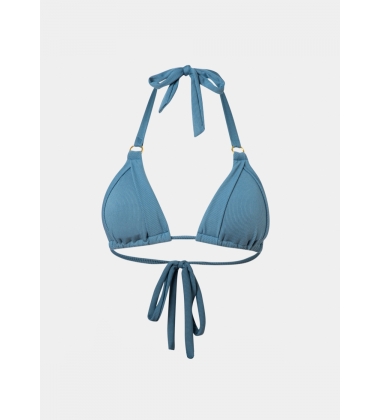 Capri Bikini Top - Air Force Blue Rib