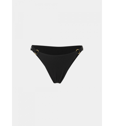 Capri Bikini Bottom - Black Rib