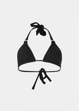 Capri Bikini Top - Black Rib