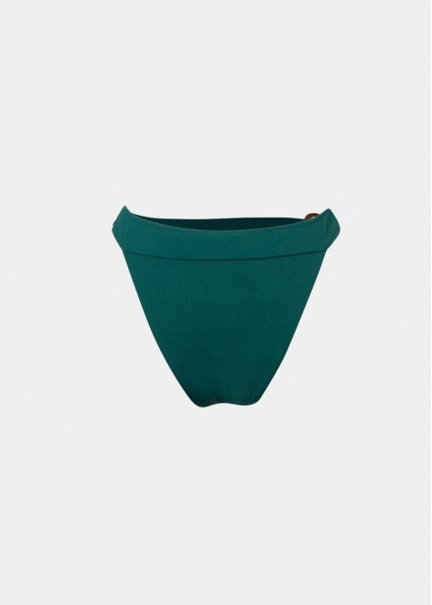 Sicily Bikini Bottom - Forest Green Rib