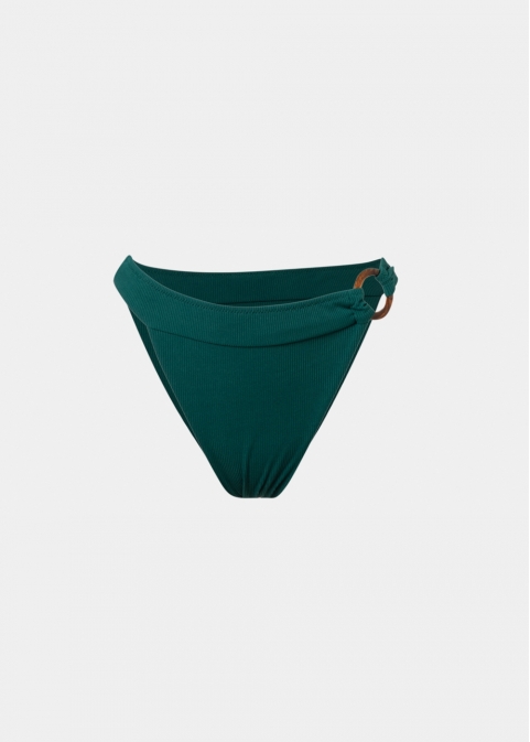 Sicily Bikini Bottom - Forest Green Rib