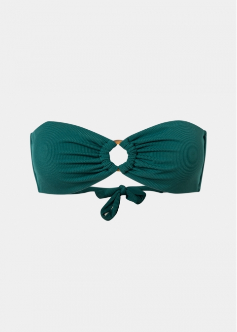 Sicily Bikini Top - Forest Green Rib