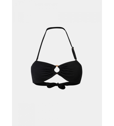 Sicily Bikini Top - Black Crinkle