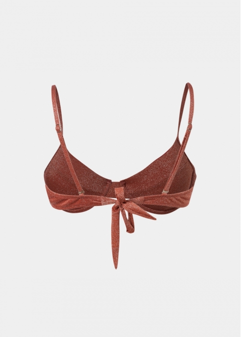 Saint Tropez Bikini Top - Orange Shimmer