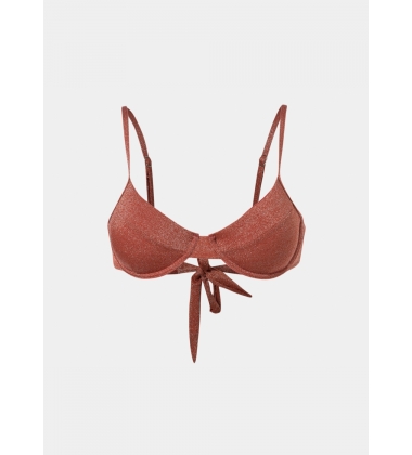 Saint Tropez Bikini Top - Orange Shimmer