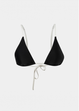 Mykonos Bikini Top - Black/Cream Dacron