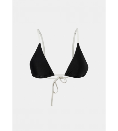 Mykonos Bikini Top - Black/Cream Dacron