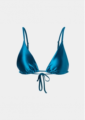 Mykonos Bikini Top - Cerulean Blue Glowy