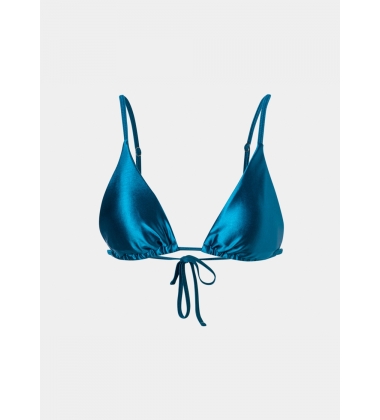 Mykonos Bikini Top - Cerulean Blue Glowy