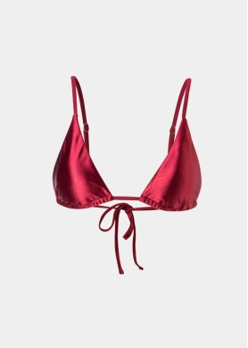 Mykonos Bikini Top - Burgundy Glowy