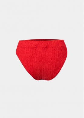 Corsica Bikini Bottom - Red Crinkle