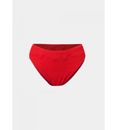 Corsica Bikini Bottom - Red Crinkle