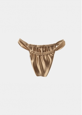 Marbella Bikini Bottom - Gold Shiny
