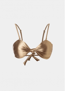 Marbella Bikini Top - Gold Shiny