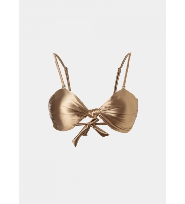 Marbella Bikini Top - Gold Shiny