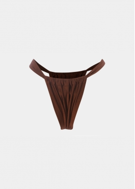 Marbella Bikini Bottom - Brown Dacron