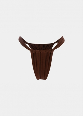 Marbella Bikini Bottom - Brown Dacron