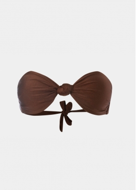 Marbella Bikini Top - Brown Dacron