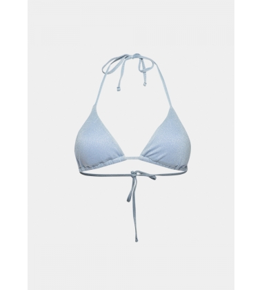 Cuba Bikini Top - Shimmery Blue Dacron
