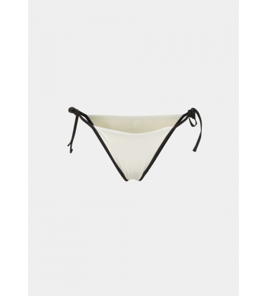Aruba Bikini Bottom - Cream/Black Dacron