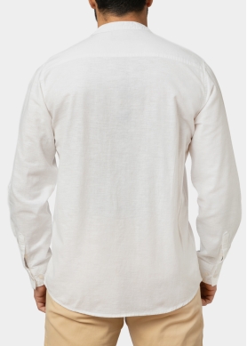 Linen - Cotton White Mao Shirt 
